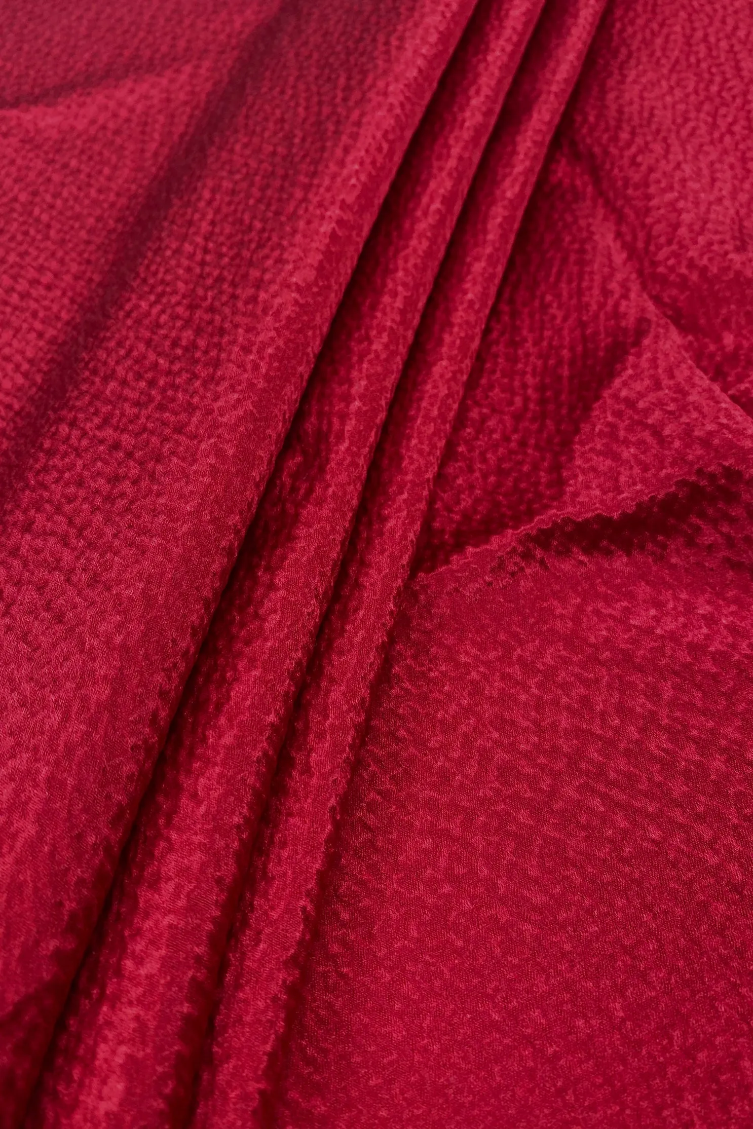 Ruby Hammered Silk Satin